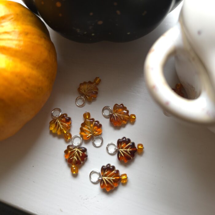 Little Amber Maple Leaf Pendant in Sterling Silver - Image 2