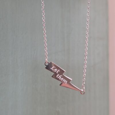 The “Let Them” Lightning Bolt Necklace in Sterling Silver