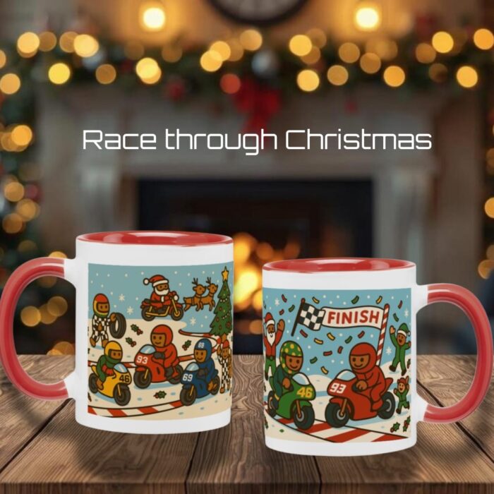 Speed through Christmas MotoGP Mug - Image 2
