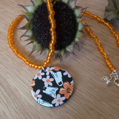 Floral Ghostie Necklace - 18 inch Chain