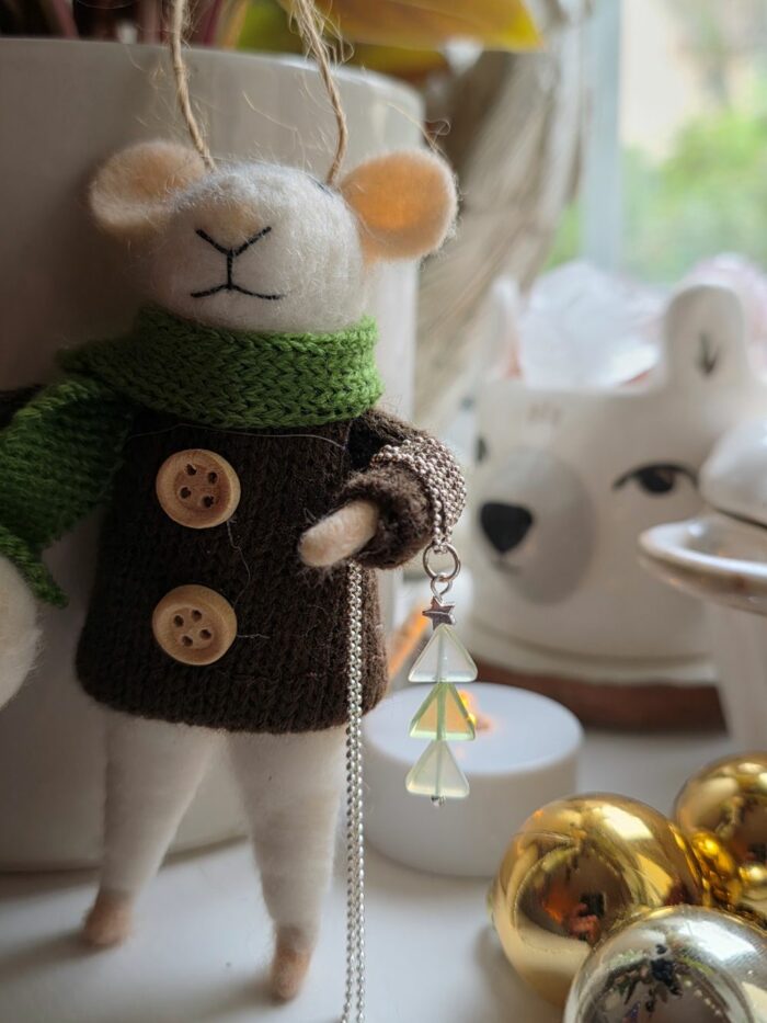 'Oh Christmas Tree' Scandi Jade Gemstone Necklace- Limited Edition Arrival - Image 2