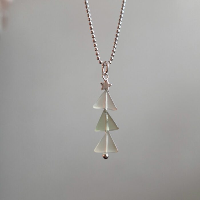 'Oh Christmas Tree' Scandi Jade Gemstone Necklace- Limited Edition Arrival - Image 3