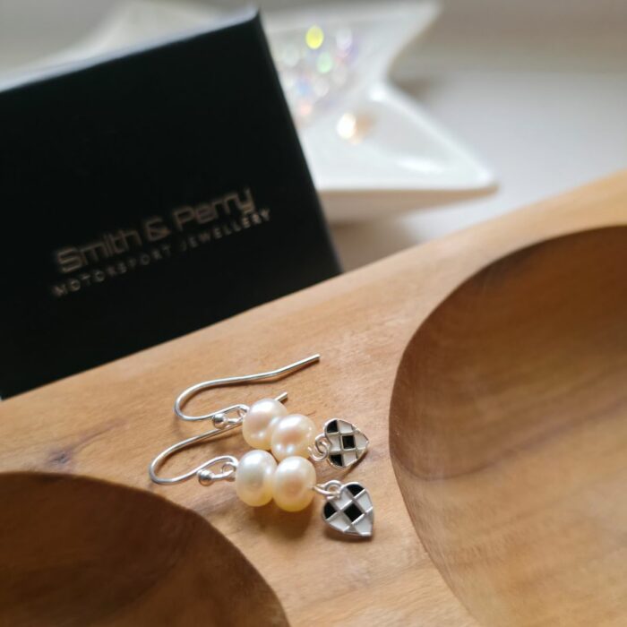 Racing Romance Sterling Silver Earrings - Image 2