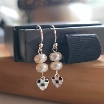 Racing Romance Sterling Silver Earrings