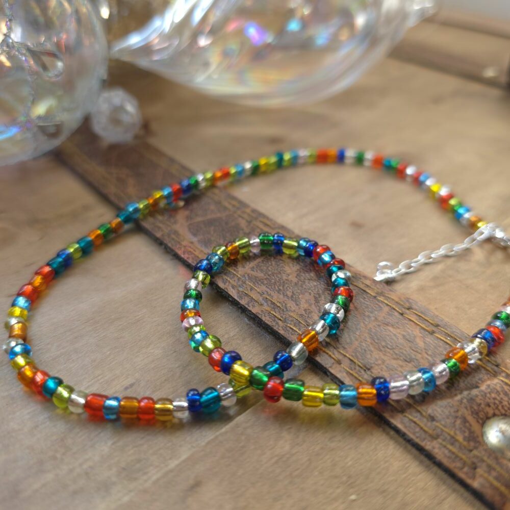 Vintage Christmas Lights Necklace in Sterling Silver - Image 2