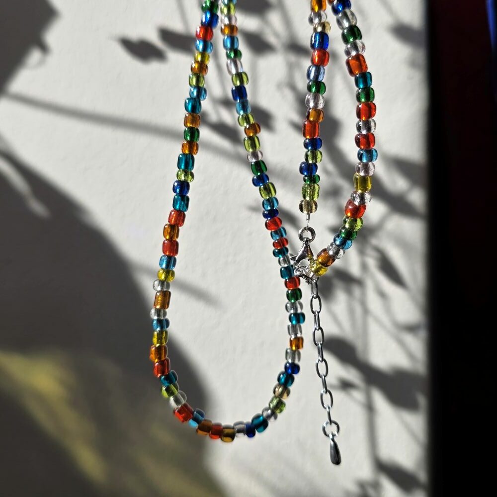 Vintage Christmas Lights Necklace in Sterling Silver - Image 3