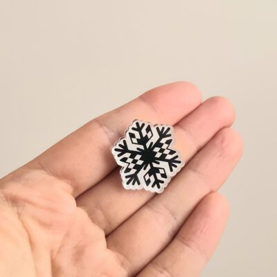Race into Christmas Acrylic Pin - Snowflake