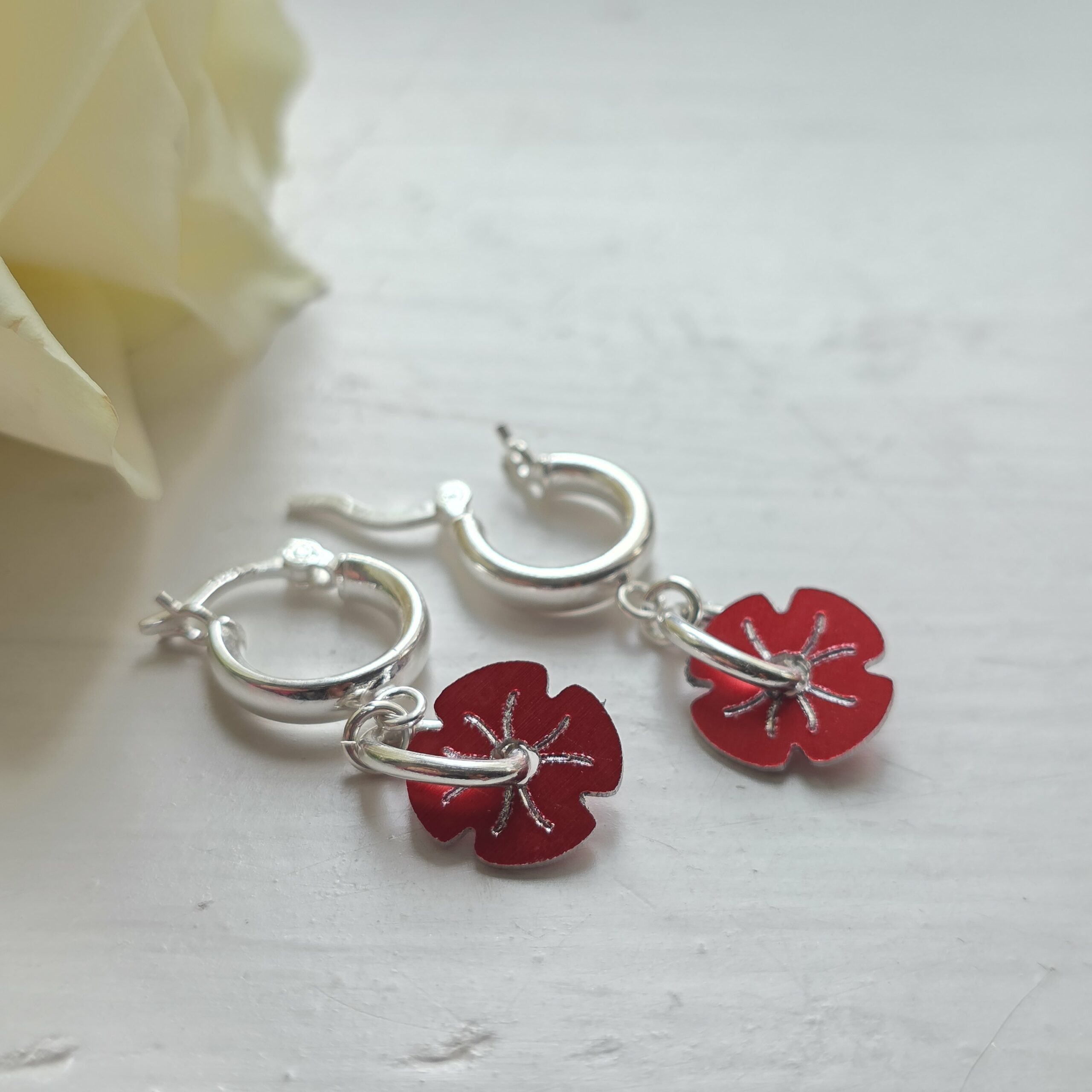 Poppy Drop Earrings For the Royal British Legion - Image 3