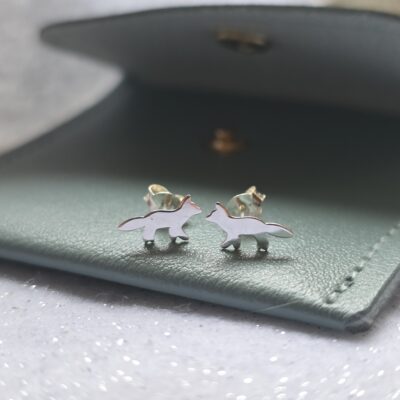 Narnia Fox Studs in Sterling Silver