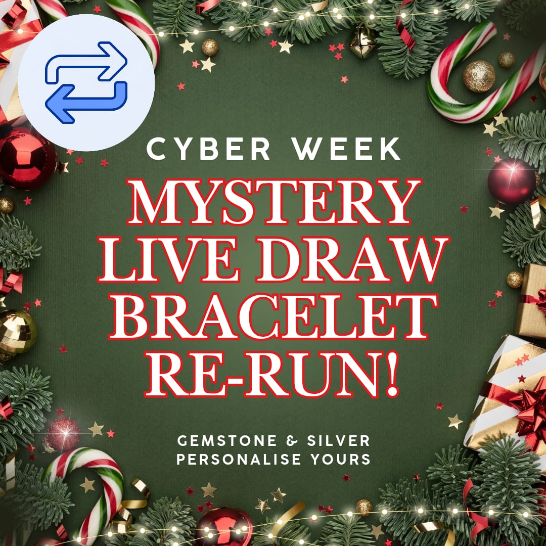 Cyber Week Mystery Gemstone Sterling Silver Bracelet - Live Draw