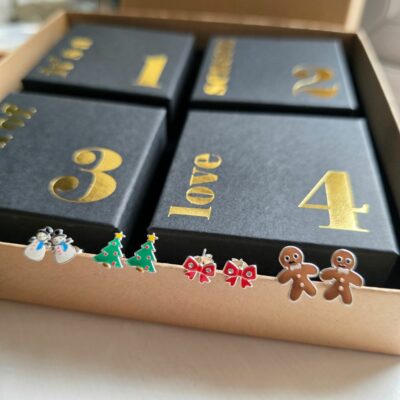 Christmas Studs Selection Box – Set of 4