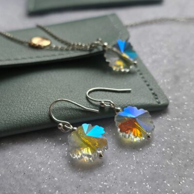 Flurry of Snowflakes Drop Earrings in Sterling Silver