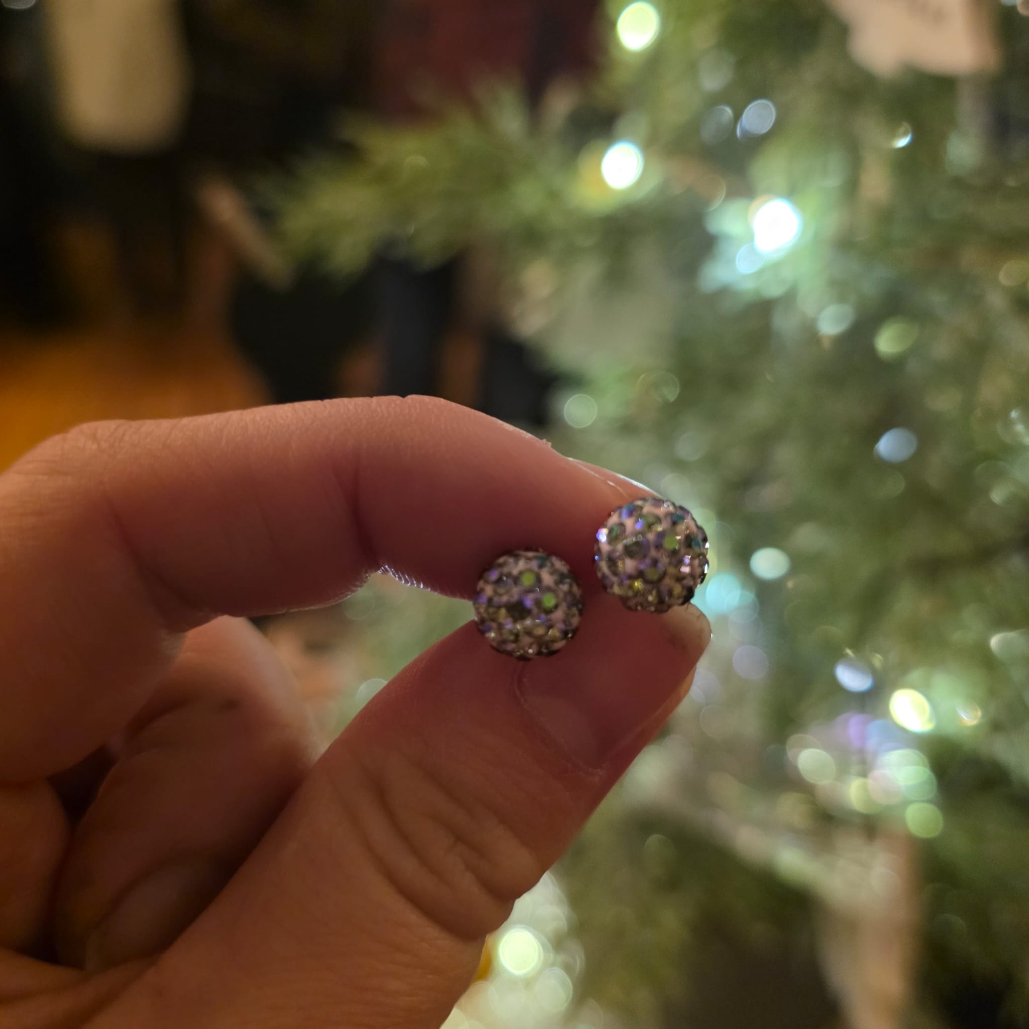 Paradise Shine Glitter Bug Studs in Sterling Silver - Image 3