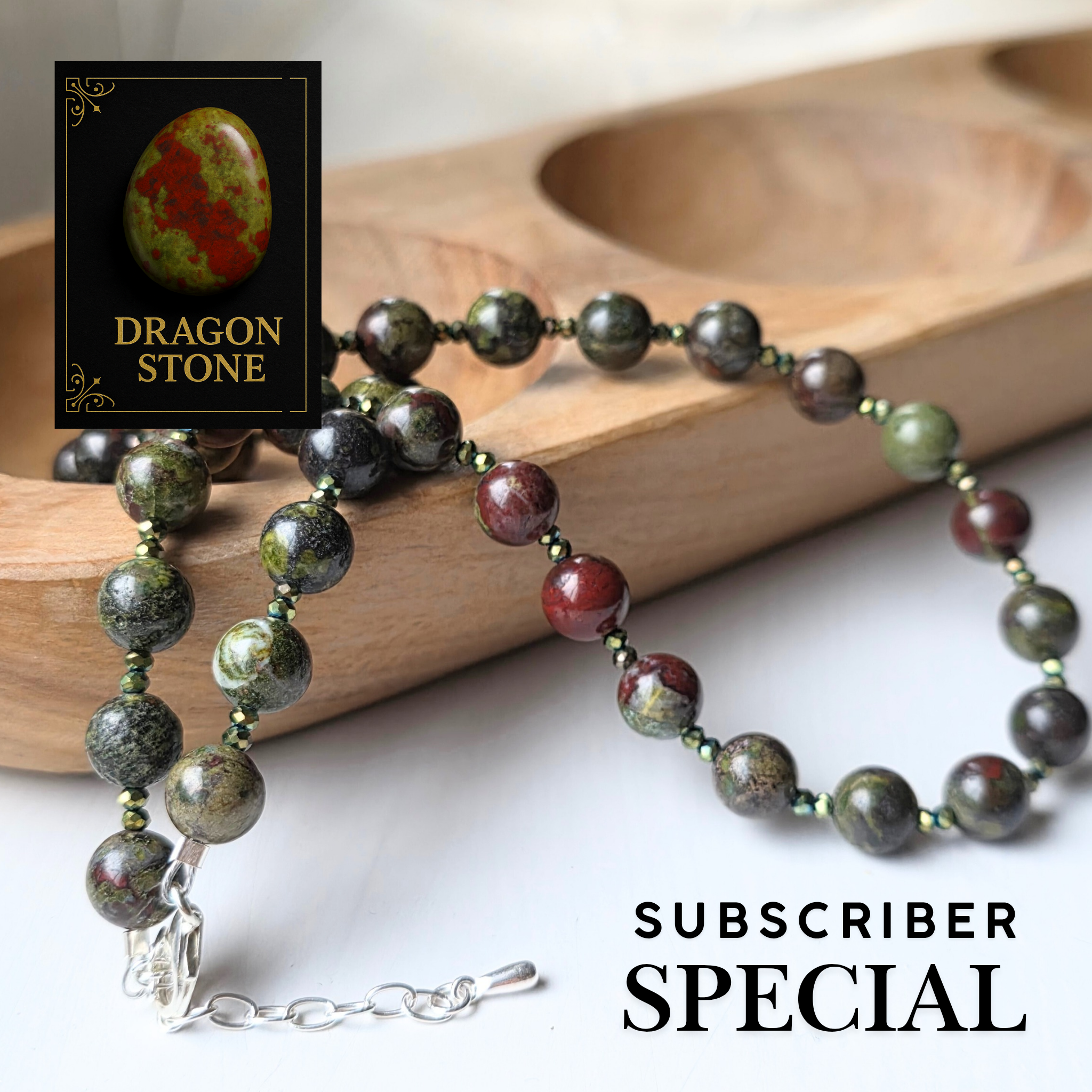 Dragonstone Beaded Necklace in Sterling Silver -Subscriber Special