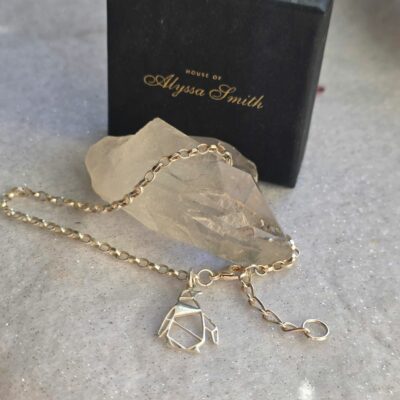 Origami Penguin Bracelet in Sterling Silver