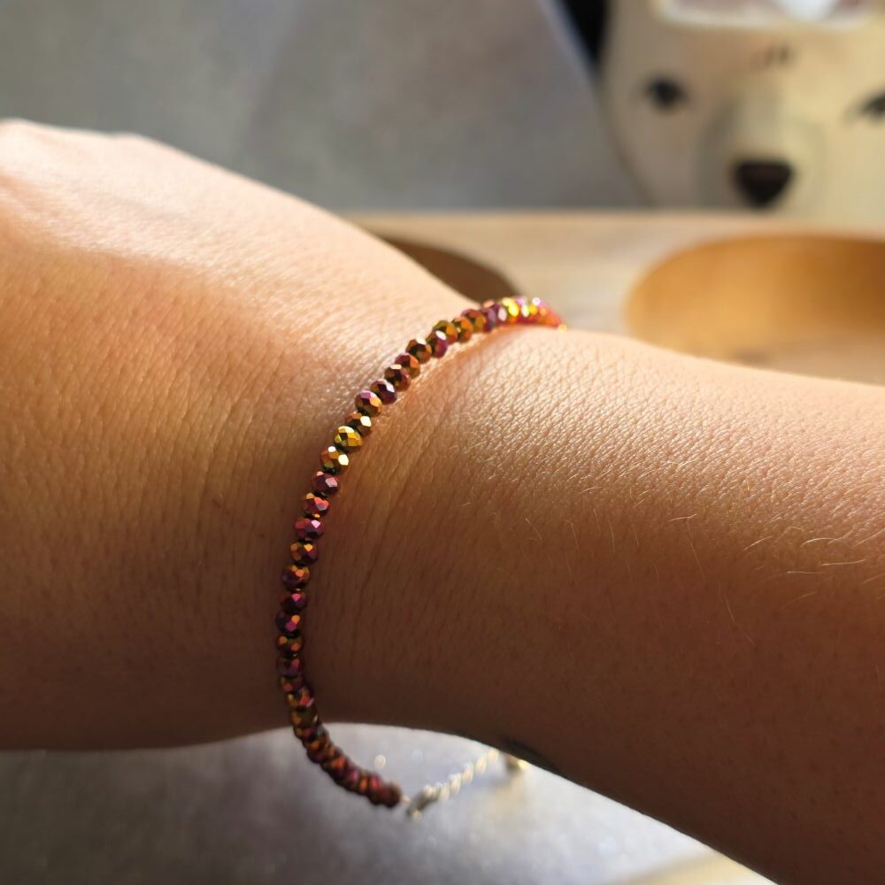 Spiced Mulled Wine Crystal Bracelet in Sterling Silver - Image 4