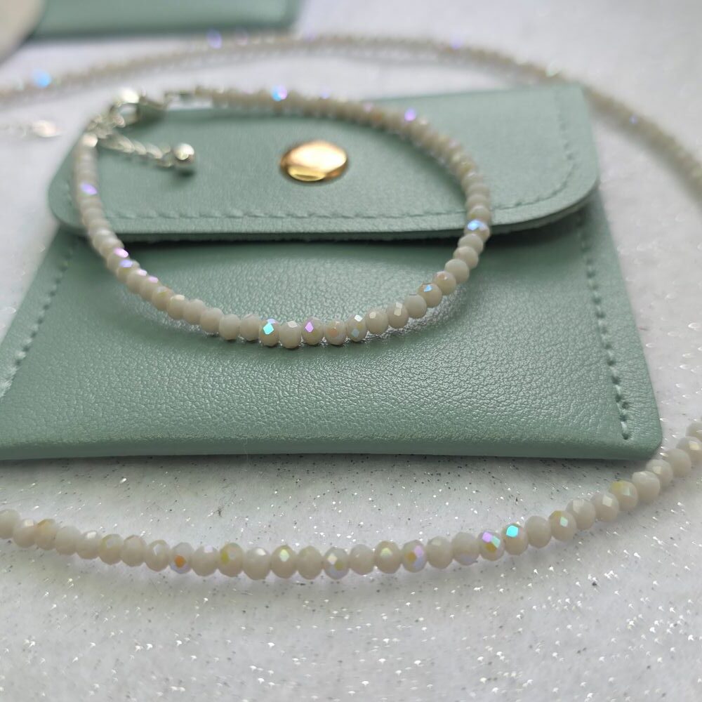 Welcome to Narnia Glittering Grey Crystal Necklace in Sterling Silver - Image 5