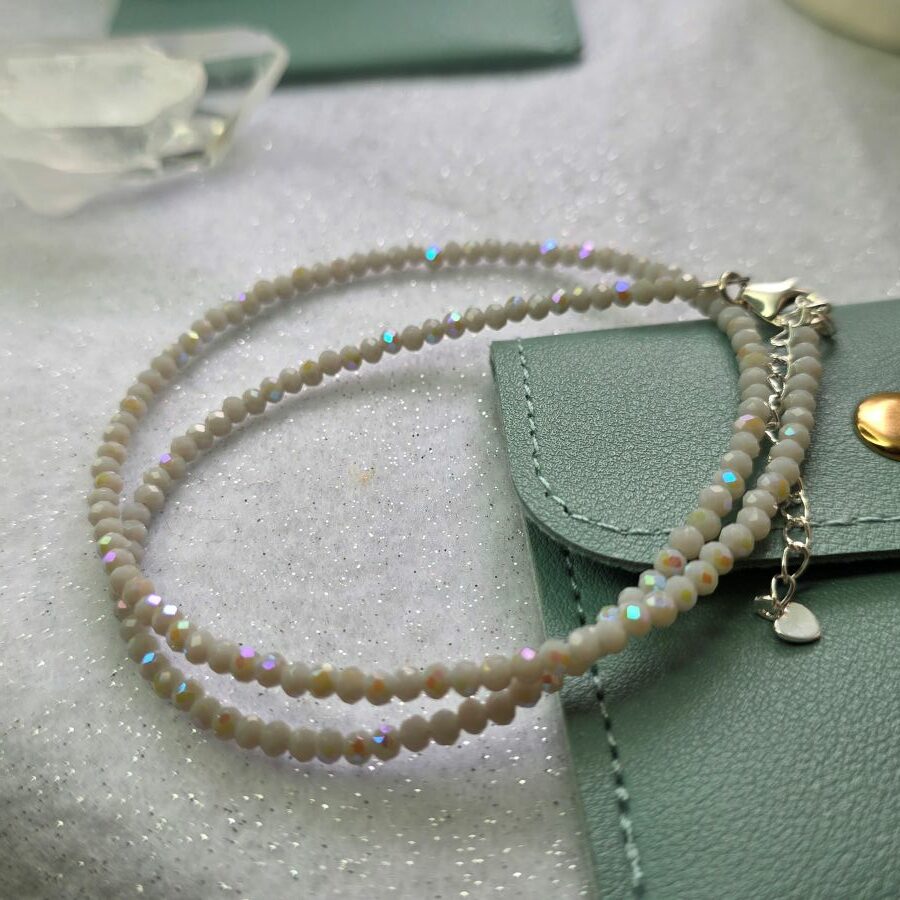 Welcome to Narnia Glittering Grey Crystal Necklace in Sterling Silver - Image 2