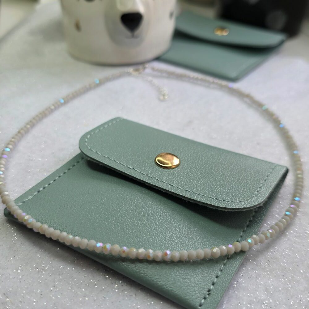 Welcome to Narnia Glittering Grey Crystal Necklace in Sterling Silver