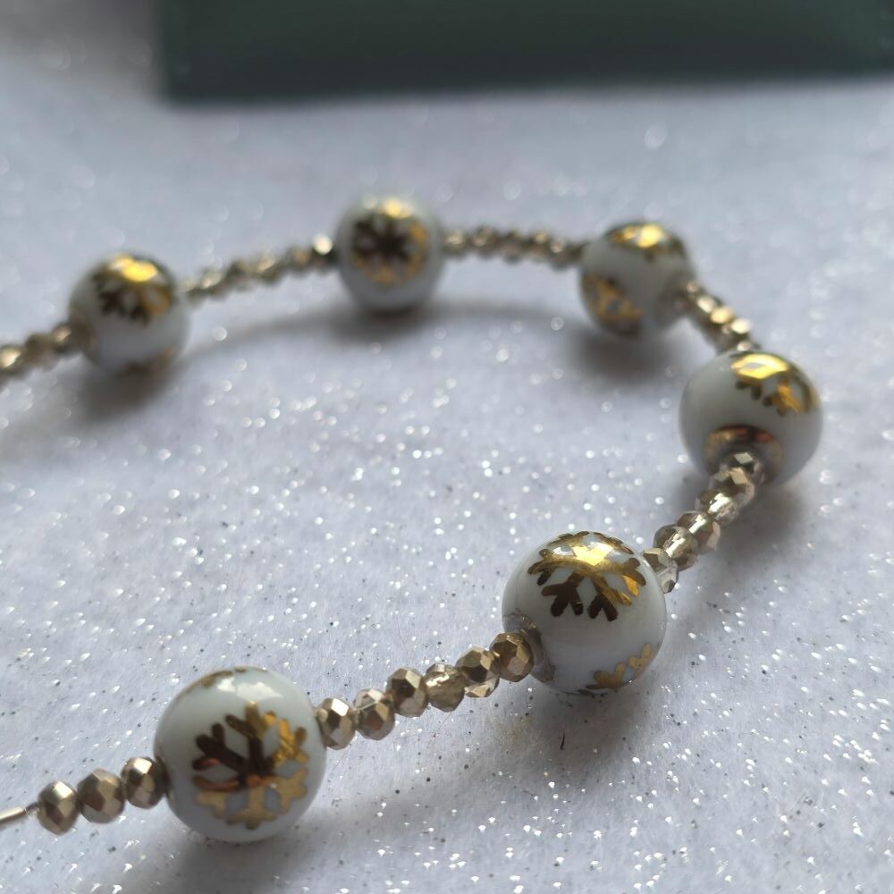 Winter Wonderland Narnia Porcelain Snowflake Bracelet - Image 5