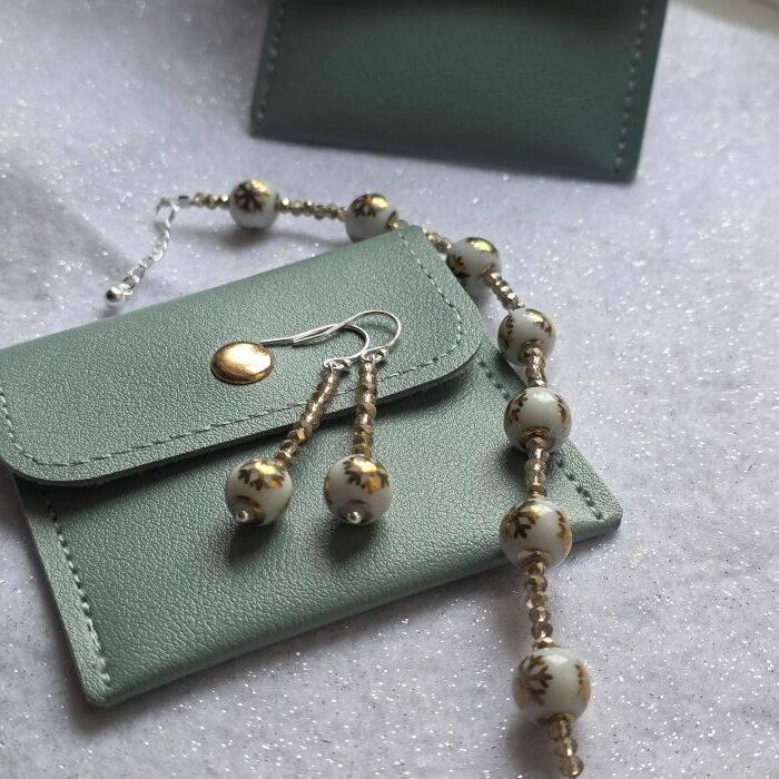 Winter Wonderland Narnia Porcelain Snowflake Long Drop Earrings - Image 2