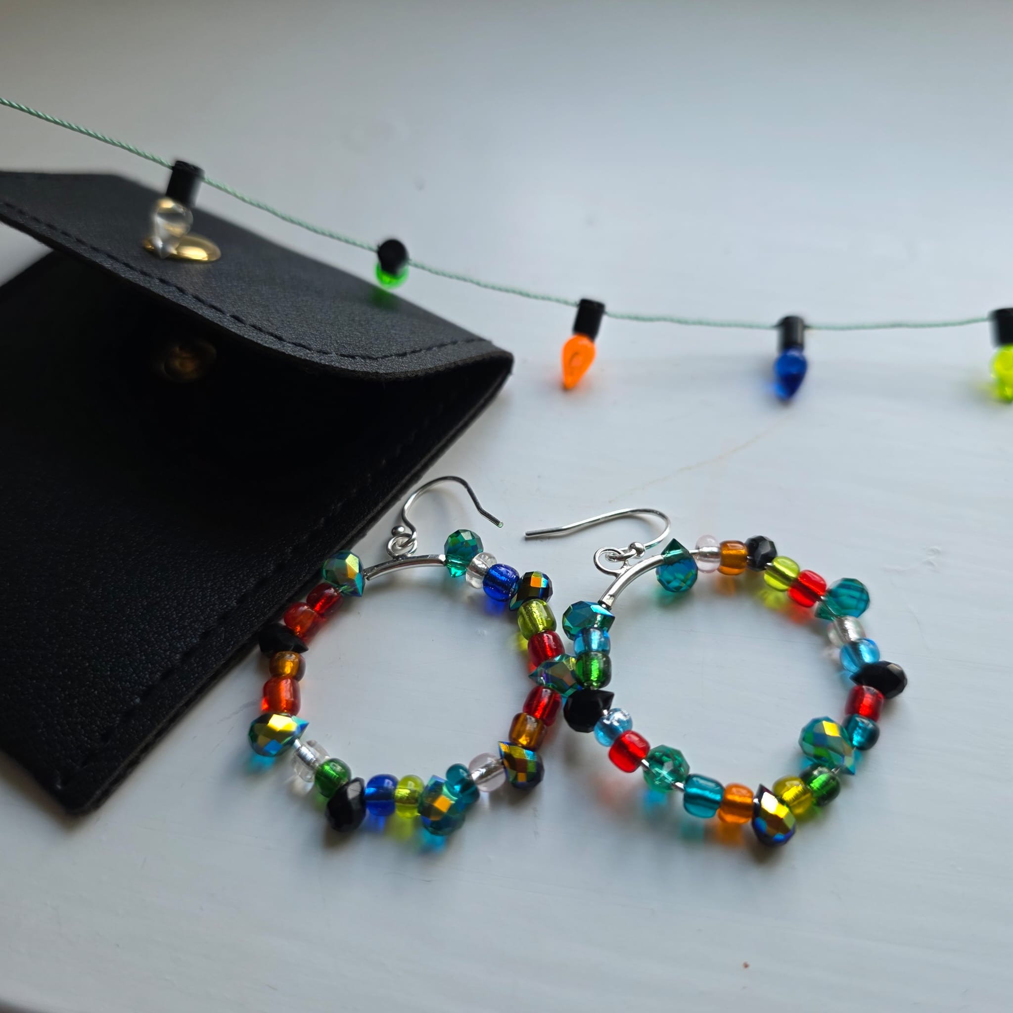 Stranger Things Inspired Lights Statement Hoop Earrings - Image 2