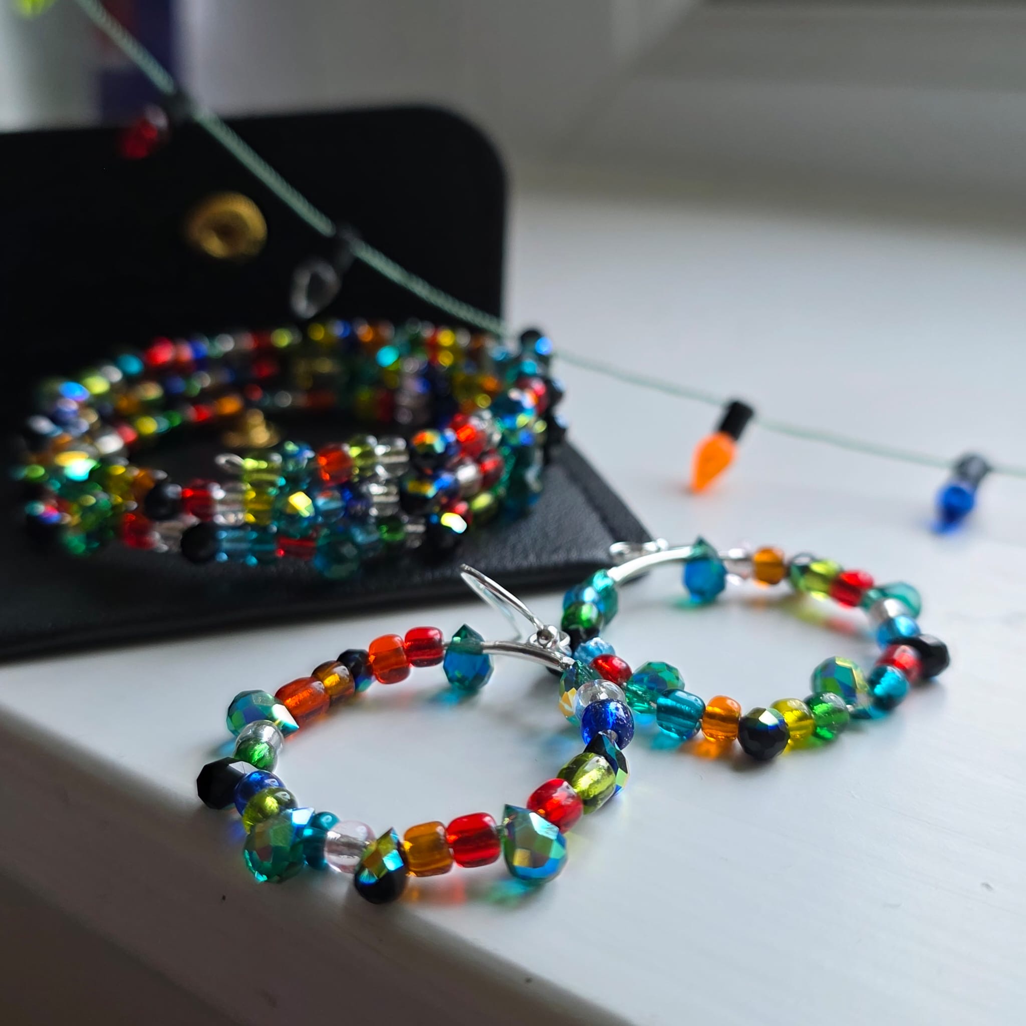 Stranger Things Inspired Lights Statement Hoop Earrings - Image 3