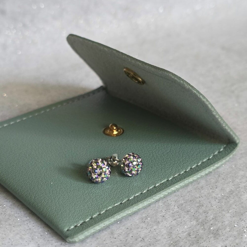 Paradise Shine Glitter Bug Studs in Sterling Silver - Image 5