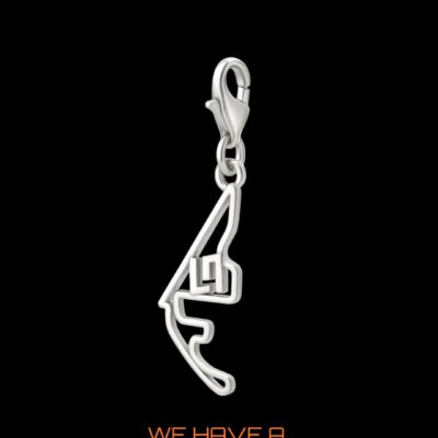 Celebratory Lando Norris Yas Marina LN4 Charm in Sterling Silver