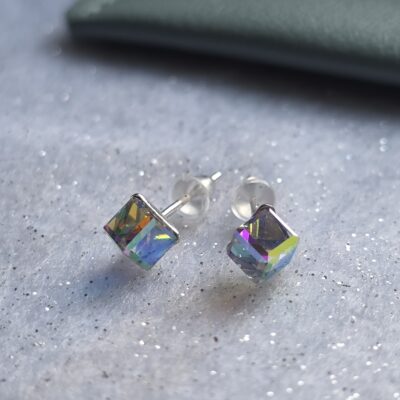 Ice Cube Turkish Delight Studs in Sterling Silver