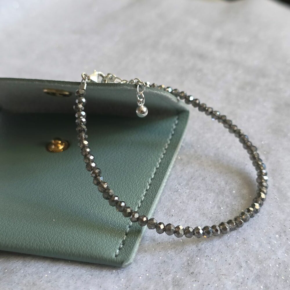 Dark Ice Crystal Bracelet in Sterling Silver - Image 4