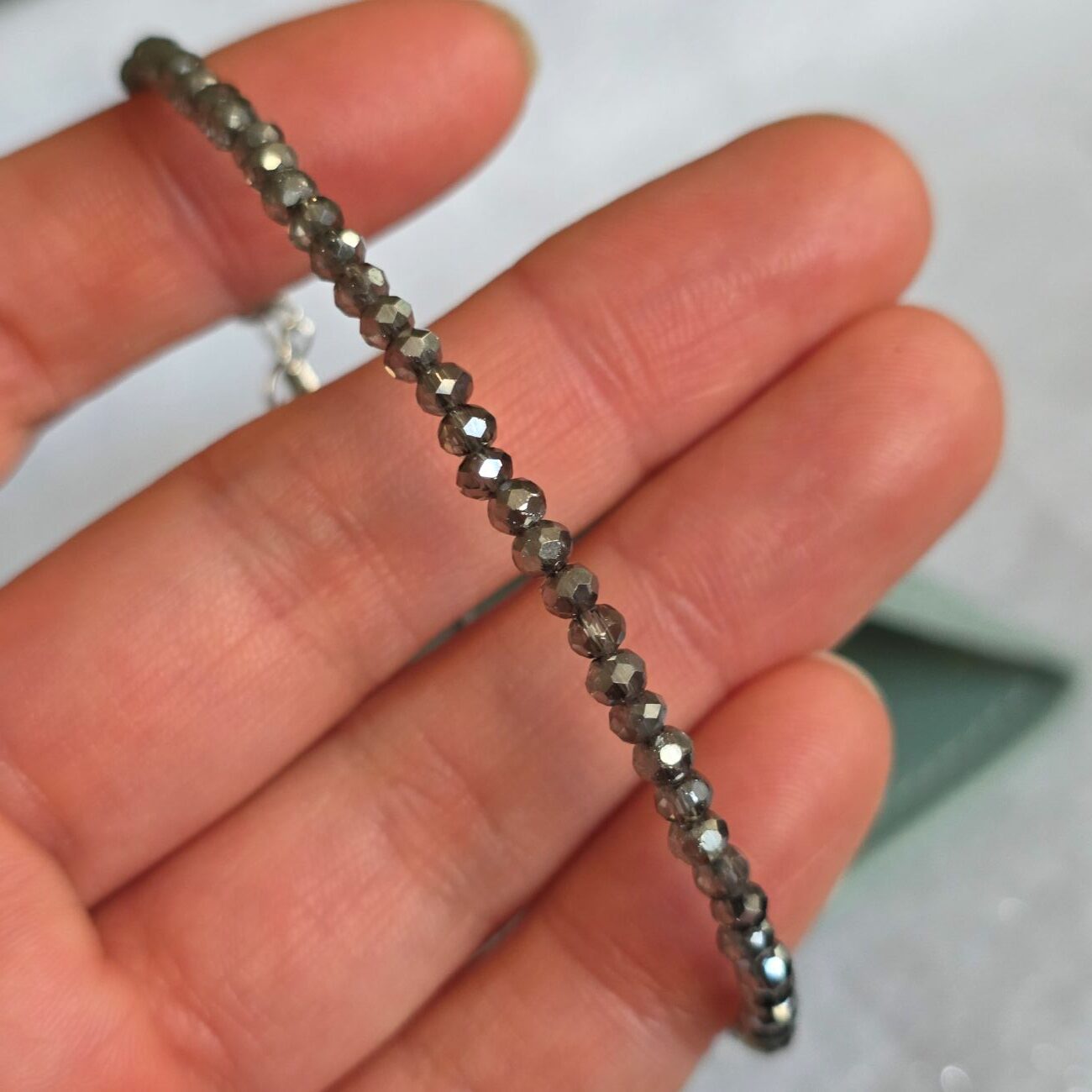 Dark Ice Crystal Bracelet in Sterling Silver - Image 2