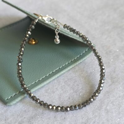 Dark Ice Crystal Bracelet in Sterling Silver