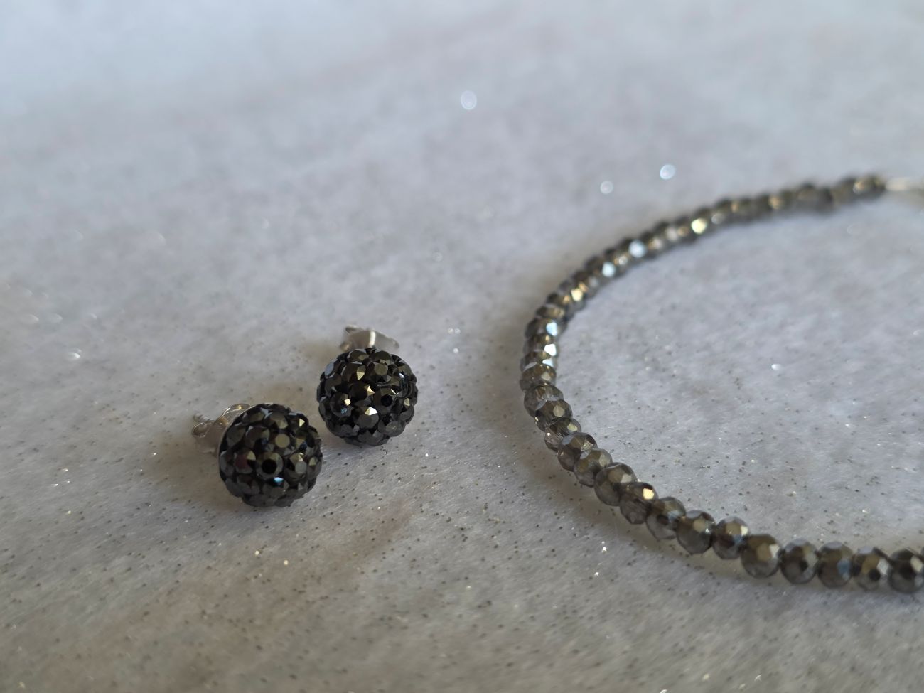 Dark Ice Glitter Bug Studs in Sterling Silver - Image 2