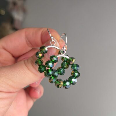 Emerald City Hoop Earrings in Sterling Silver