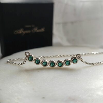 Emerald City Sparkling Smile Necklace in Sterling Silver