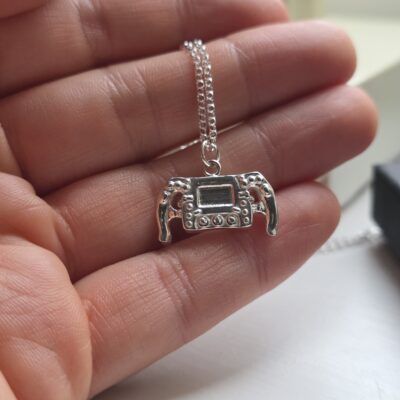 Formula 1 Steering Wheel Necklace in Sterling Silver