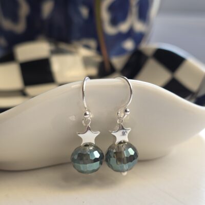 Nina Disco Stars Drop Earrings in Sterling Silver- limited edition