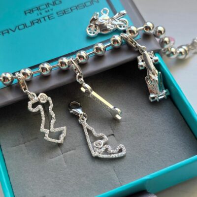 Stone Set Sparkling Yas Marina Sterling Silver Charm