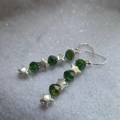 Evergreen Stars  Drop Earrings in Sterling Silver- limited edition