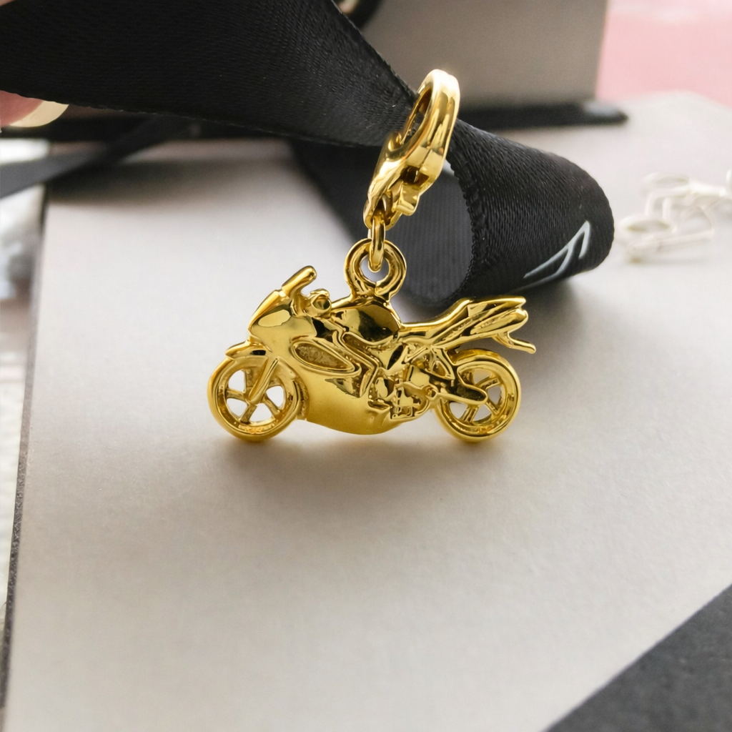 Sterling Silver Motorbike Charm - Image 7