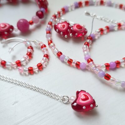 The Sweetie Pie Glass Heart Necklace