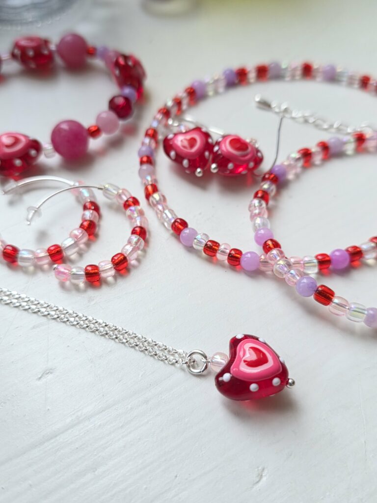 The Sweetie Pie Glass Heart Necklace