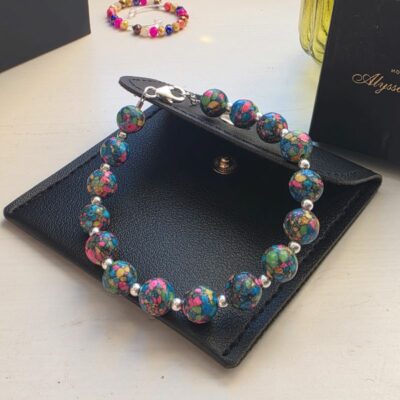 Artist’s Palette Jasper Sterling Silver Bracelet