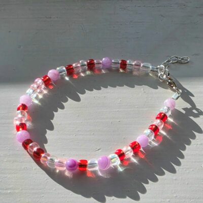 Candy Jade Love Bracelet in Sterling Silver