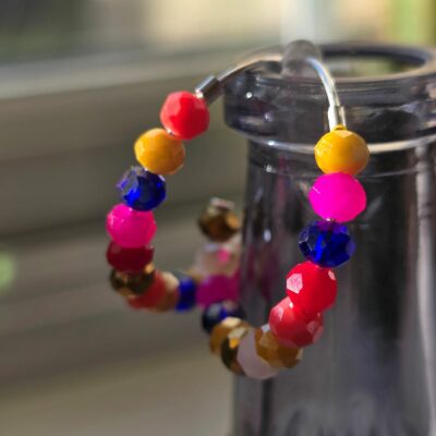 Joy Colour Therapy Hoop Earrings in Sterling Silver