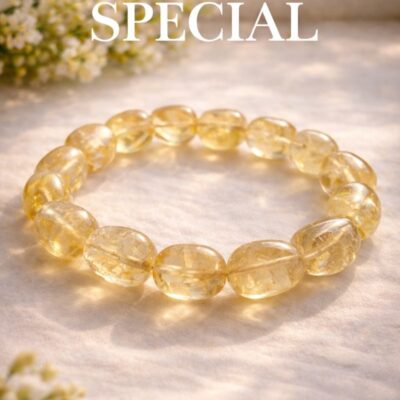 Chunky Citrine Tumblestone Stretchy Bracelet — Subscribers Special