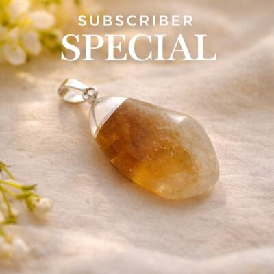 Citrine Tumblestone Pendant in Sterling Silver — Subscribers Special