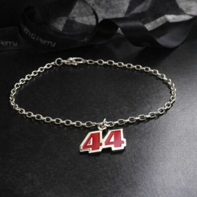 Ferrari Inspired Red 44 Bracelet in Sterling Silver
