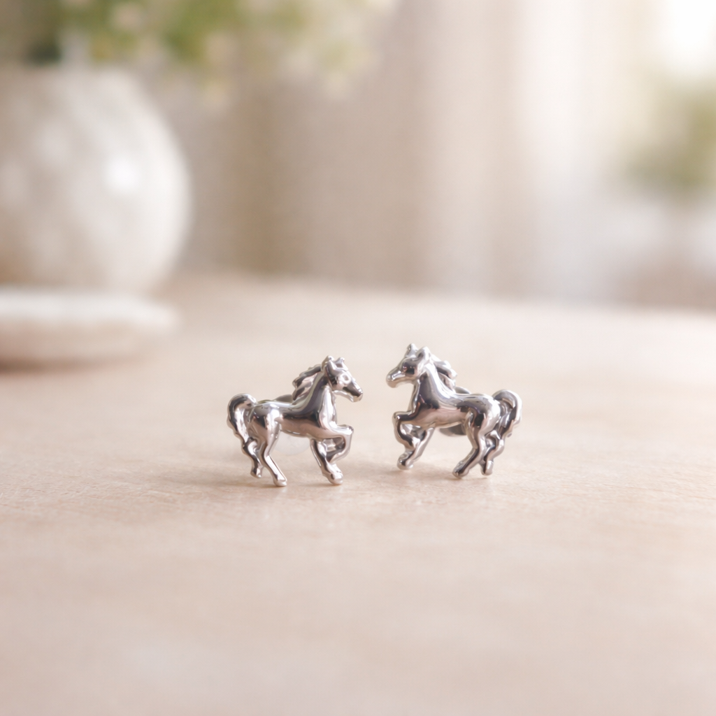 Chinese Year of the Horse Studs in Sterling Silver - Image 3